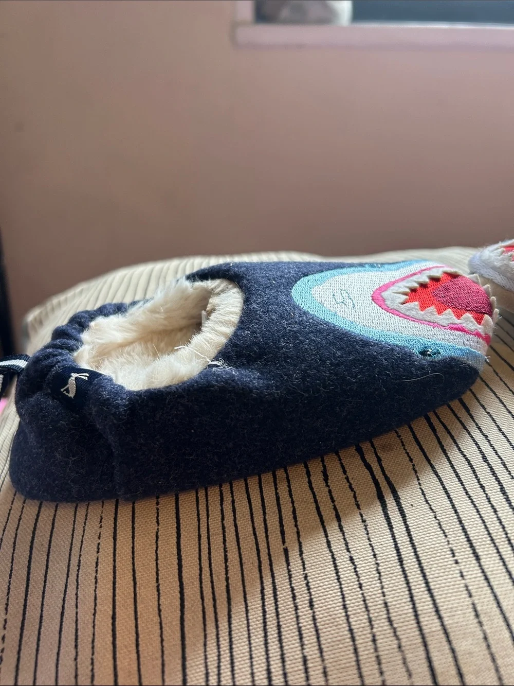 Joules Navy Shark Slippers